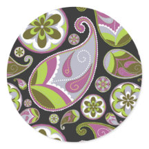 Padrão Paisley Roxo