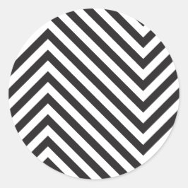 Adesivo Redondo Padrão preto e branco retrô