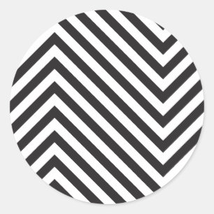 Adesivo Redondo Padrão preto e branco retrô