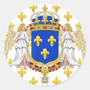Adesivo Redondo Padrão real do reino de France, France