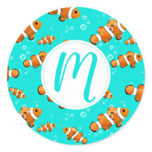 Padrão Tropical de Palhaço e Bolhas