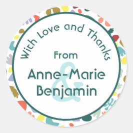 Adesivo Redondo Padrão Urbano Personalizável Moderno