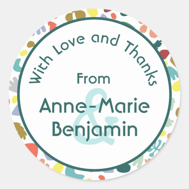 Adesivo Redondo Padrão Urbano Personalizável Moderno (Frente)