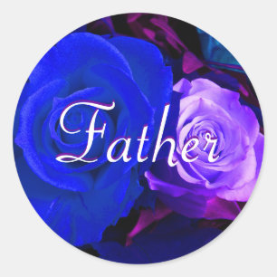 Adesivo Redondo Padre Blue Rosa Sticker