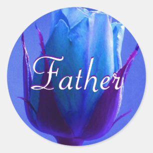 Adesivo Redondo Padre Blue Rosa Sticker