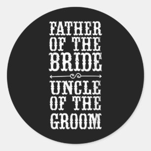 Adesivo Redondo Padre Engraçado Do Tio Noivo Do Groom Hallo