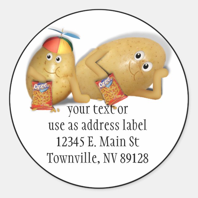 Adesivo Redondo Padre & Son Spuds (Frente)