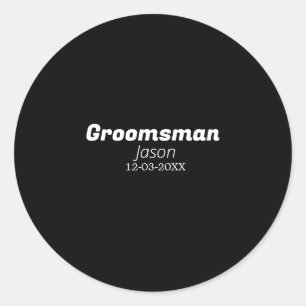Adesivo Redondo padrinho despedida de solteiro adicionar nome mode