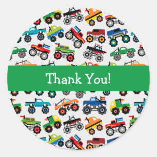 Adesivo Redondo Padrões de Caminhão de Monster Classic Round Sti