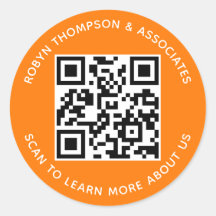 Padrões de código QR laranja Palhetas de negócios