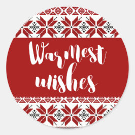 Adesivo Redondo Padrões de Isle mais calorosos