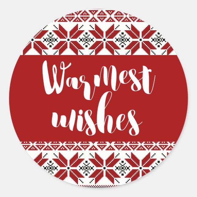 Adesivo Redondo Padrões de Isle mais calorosos (Frente)