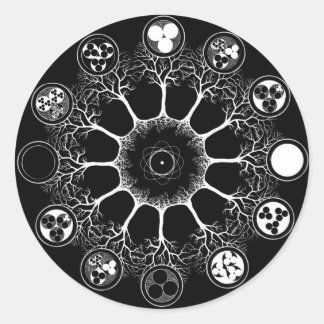 Adesivo Redondo Padrões de Life Mandala