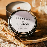 Adesivo Redondo Padrões mínimos modernos para casamentos<br><div class="desc">Etiquetas de autocolantes,  modernas,  redondas de casamento. Colocar em envelopes,  favorecer bolsas,  velas,  garrafas de vinho,  bolsas de boas-vindas do hotel e muito mais.</div>