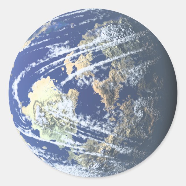 Adesivo Redondo Padrões planetários (Frente)