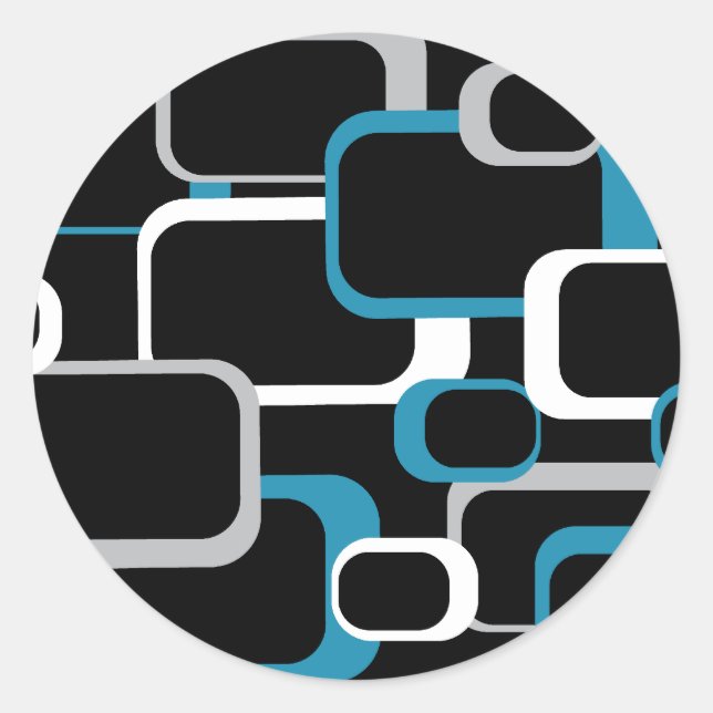 Adesivo Redondo Padrões retrorreflectores Cinza Azul Preto (Frente)