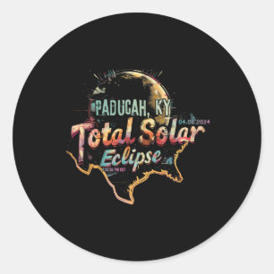 Adesivo Redondo Paducah Total Eclipse Solar 2024 Abril 04.08.24 Fu