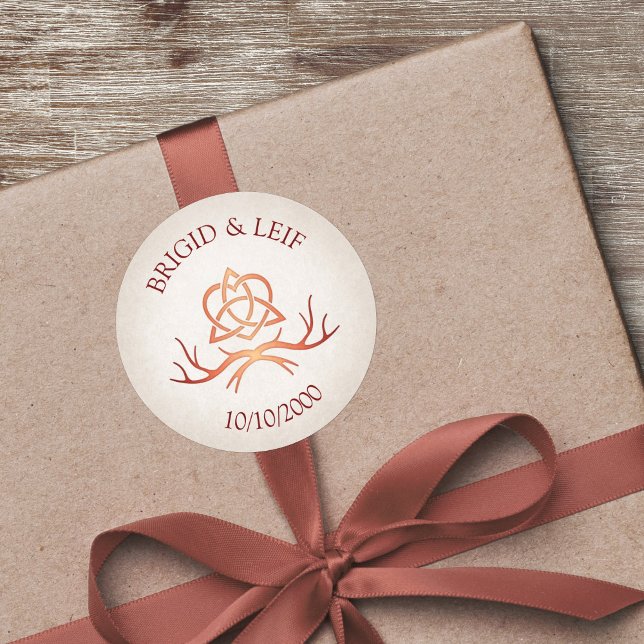 Adesivo Redondo Pagan Handfast Wedding (Criador carregado)