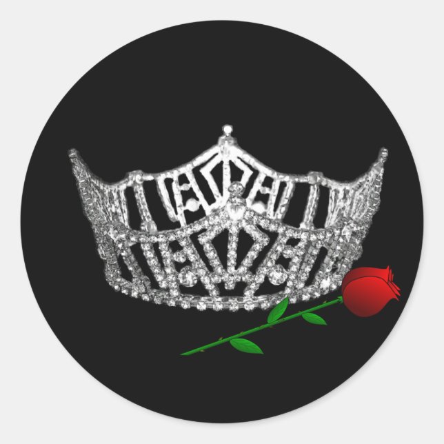 Adesivo Redondo Pageant Crown Sticker (Frente)