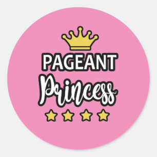 Adesivo Redondo Pageant Princess Stickers