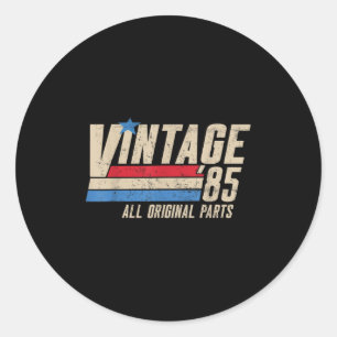 Adesivo Redondo Pai 40 Retroativo Do Vintage 85 De 1985 Para Homen