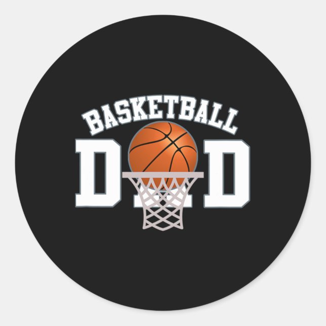 Adesivo Redondo Pai 4 de basquete (Frente)