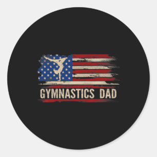 Adesivo Redondo Pai Americano de ginástica de ginástica Americana