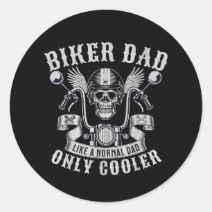 Adesivo Redondo Pai Biker Motocicleta Padre Rider Biker Pai Padre