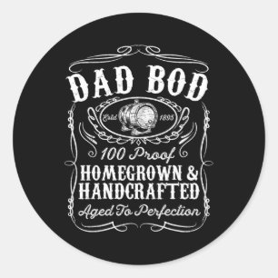 Adesivo Redondo Pai Bod Engraçado Whiskey Bourbon Dia de os pais G
