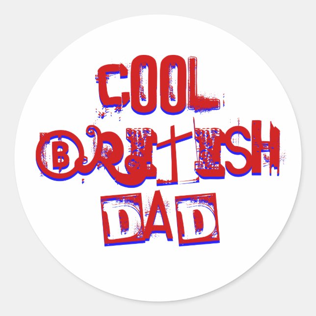 Adesivo Redondo Pai Britânico legal (Frente)