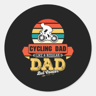 Adesivo Redondo Pai Ciclista Como Um Pai Normal Mas Bicicleta Mais