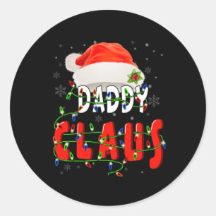 Adesivo Redondo Pai Claus Christmas Pajama Family Matando Xmas