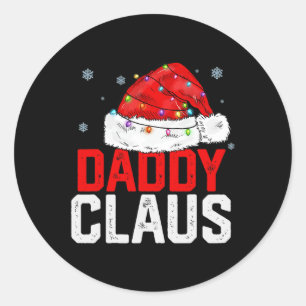Adesivo Redondo Pai Claus Funny Família Xmas Correspondente ao Vov