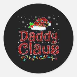 Adesivo Redondo Pai Claus Natal Pajama Matando o Natal da Família