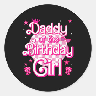 Adesivo Redondo Pai Da Família Birthday Girl Birthday Kid
