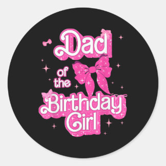 Adesivo Redondo Pai Da Família Birthday Girl Birthday Kid