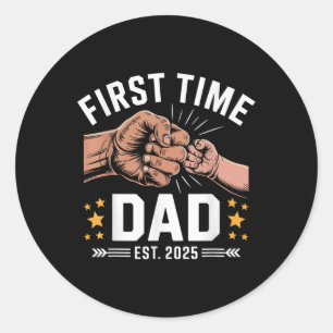 Adesivo Redondo Pai Da Primeira Vez No Est 2025 Fist Bump Novo pap