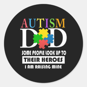 Adesivo Redondo Pai de Autismo Mens