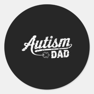 Adesivo Redondo Pai de Autismo Mês de Consciência de Peça de Quebr