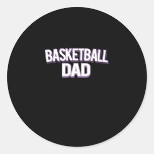 Adesivo Redondo Pai de basquete - Pai engraçado