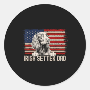 Adesivo Redondo Pai de Cachorro Sempre Bandeira Americana - Pai do