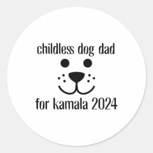 Adesivo Redondo Pai De Cães Para Kamala Harris 2024