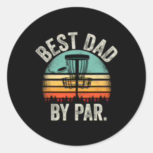 Adesivo Redondo Pai de Disc Golf Vintage - Melhor Pai Pelo Disco d