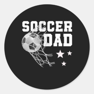 Adesivo Redondo Pai de Futebol Engraçado Papai Amante do Esporte F