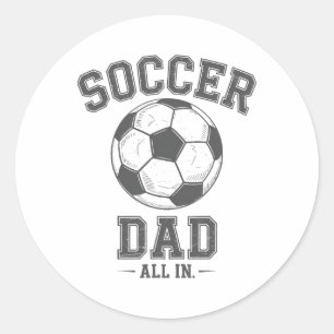 Adesivo Redondo Pai de Futebol Família Correspondente Amor pelo Es
