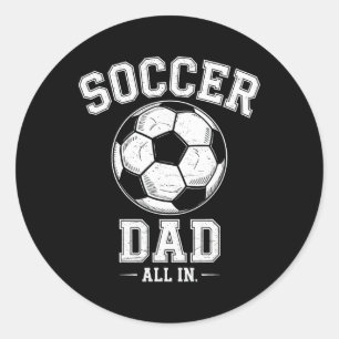 Adesivo Redondo Pai de Futebol Família Correspondente Lateral Pai