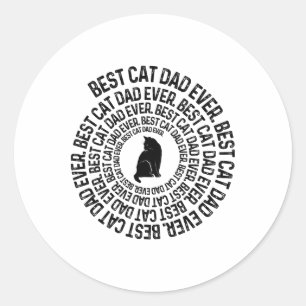 Adesivo Redondo Pai De Gato Espiral - Melhor Pai De Pai De Gato Al