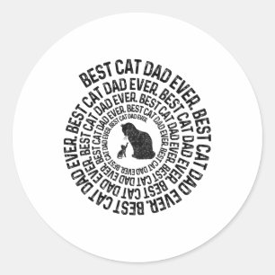 Adesivo Redondo Pai De Gato Espiral - Melhor Pai De Pai De Gato Al