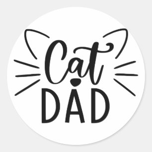 Adesivo Redondo Pai de gatos