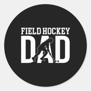 Adesivo Redondo Pai de Hockey de Campo de um Pai de Jogador de Hoc